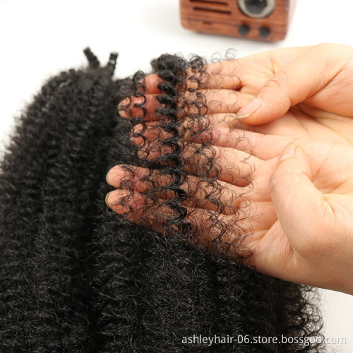 16inch crochet braid synthetic curly hair extension afro fluffy kinky twist synthetic braiding hair afro spring twist